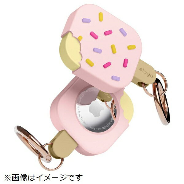 ELAGO｜エラゴ AirTag ケース アイスクリーム ラブリーピンク EL_ATGCSSCIG_PK