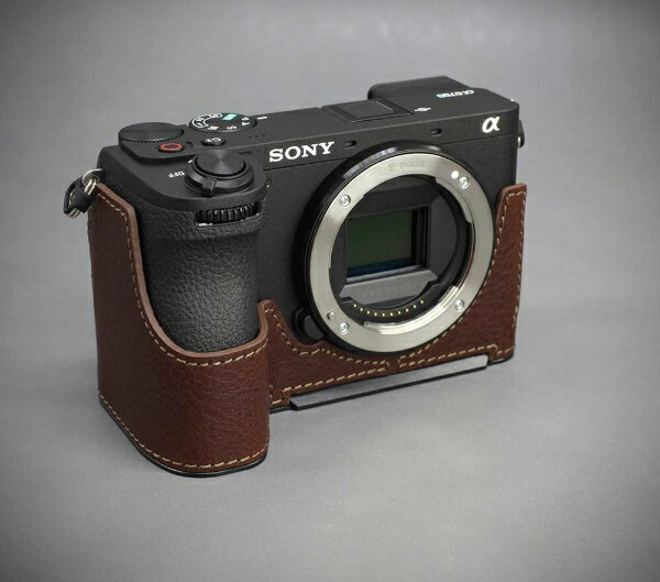 リムズ｜LIM’S ソニー α6700用本革カメラハーフケース ブラウン SY-A6700DBR