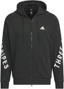 アディダス｜adidas メンズ ワーディング ルーズフィット フレンチテリー フルジップパーカー(J/Lサイズ/ブラック)JSY27【返品交換不可】