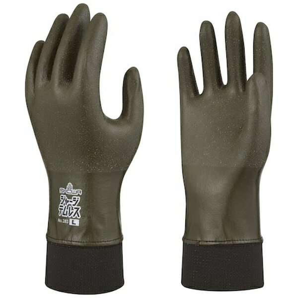 ショーワグローブ｜SHOWA ポリウレタン手袋 NO283 ジャージテムレス オリーブグリーン Sサイズ(4.0)