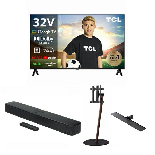 ビックカメラ限定セット テレビシアターセット4点（32型液晶テレビ+サウンドバー+テレビスタンド+棚板） [32V型 /Bluetooth対応 /フルハイビジョン /YouTube対応]