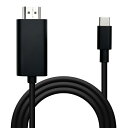 ラスタバナナ｜RastaBanana USB-C ⇔ HDMI ケーブル [映像 /2.5m /4K対応] ブラック R25CACH02BK