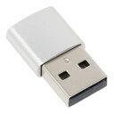 アイネックス｜ainex USB変換アダプタ USB-A オス→メス USB-C /充電 /転送 /USB2.0 シルバー U20AC-MFAD