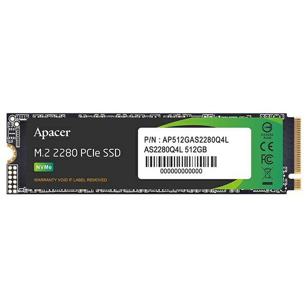 APACERåڥƥΥ AP512GAS2280Q4L-1 ¢SSD PCI-Express³ AS2280Q4L [512GB /M.2]