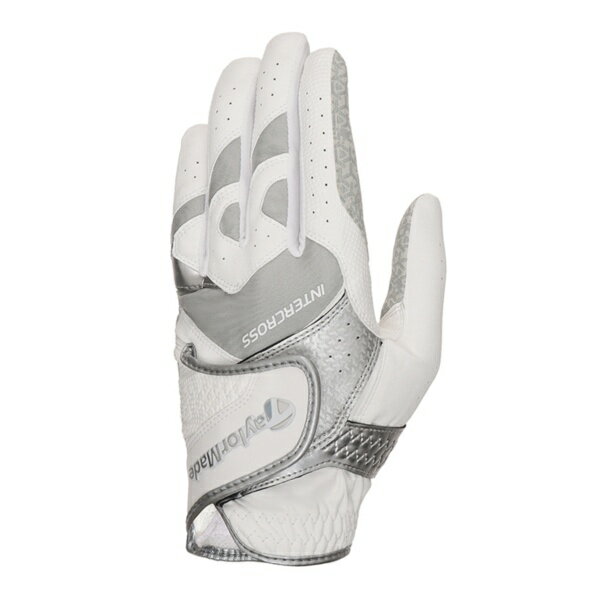 テーラーメイドゴルフ｜Taylor Made Golf ゴルフグローブ インタークロス 6.0 ホワイト×グレー UN146 [左手着用(右打ち用) /24cm]【返品交換不可】