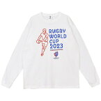 ヒト・コミュニケーションズ｜HITO-Commuinications RWC 2023 グラフィックデザインロングリープTシャツ【HALF BACK】(Sサイズ/ホワイト)A1002065