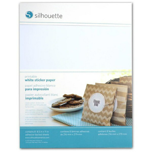 silhouette｜シルエット ステッカー ホワイト MEDIA-WHT-ADH-3T