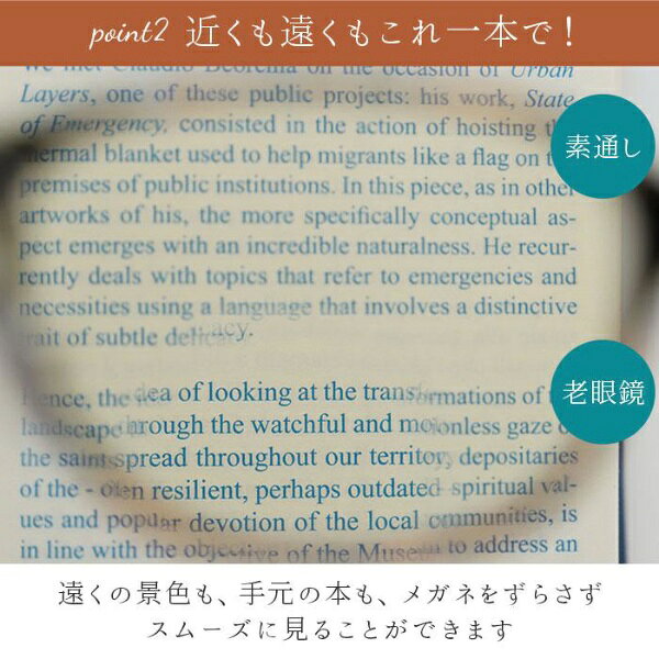 楽天ビック(ビックカメラ×楽天)のハックベリー｜Hackberry バイフォーカルグラス 遠近両用眼鏡 +2.0 ゴールド｜アングル3