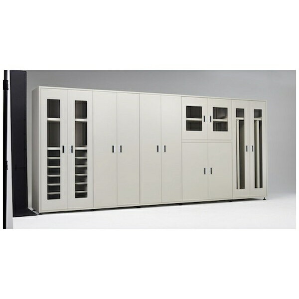 トラスコ中山｜TRUSCO NAKAYAMA TRUSCO M3型ユニット中量棚 両開き扉 背パネル 引出用スライド棚3段付 ..