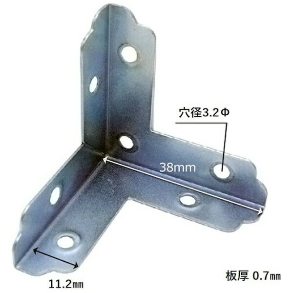 和気産業｜Wakisangyo WAKI ユニクロ三方面隅金 BY−012 ショウ 38MM BY012