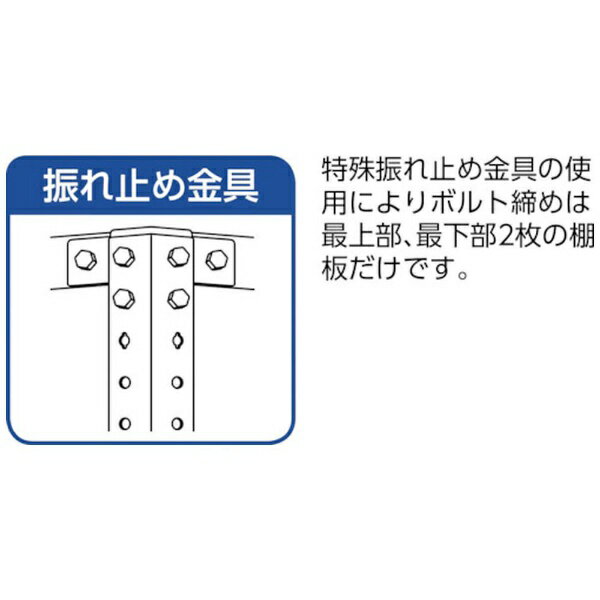 トラスコ中山|TRUSCO NAKAYAMA TRUSCO 軽量150型中棚ボルトレス棚 W1800XD450XH1800 5段 TLA66S15 【メーカー直送・代金引換不可・時間指定・返品不可】