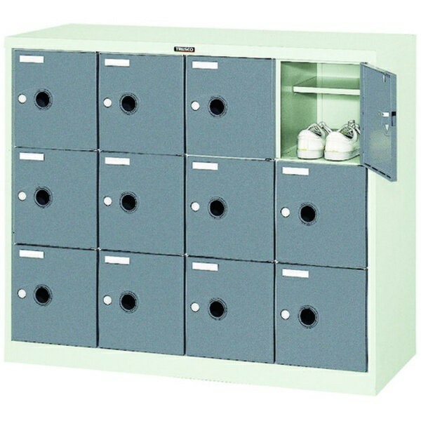 トラスコ中山｜TRUSCO NAKAYAMA TRUSCO シューズケース 12人用 1050X380XH880 棚付 SC12WP 【メーカー..