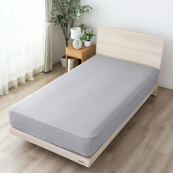Bedding - 小栗｜OGURI メリーナイト シーツ ベッドシーツ SEK抗菌防臭加工 約120×200×30cm 綿100％ 2重ガーゼ 全周ゴム付き ワンタッチ 簡単着脱 清潔 衛生 快適 通気性 速乾 軽量 ふんわりやさしい肌触り 吸水性 オールシーズン MerryNight グレー
