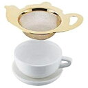 青芳|アオヨシ ティーポット型茶こし ゴールド 019425