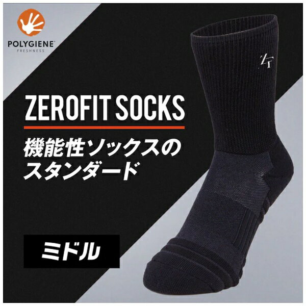 イオンスポーツ｜EON SPORTS ZEROFIT ゼロフィット ソックス ミドル(22〜24cm/ブラック)ZSD-77631 ブラック ZSD-77631 [メンズ /22〜24cm]