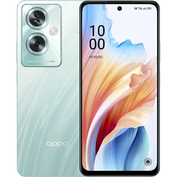 OPPO｜オッポ 【生活防水・防塵】OPPO A79 5G グローグリーン「CPH2557GR」MediaTek Dimensity 6020 6.7インチ・メモリ/ストレージ：4GB/128GB nanoSIM x2 DSDV ドコモ/au/ソフトバンク対応 SIMフリースマートフォン