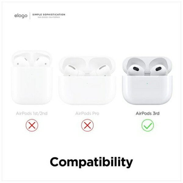 ELAGO｜エラゴ AirPods3 イヤーピース ラブリーピンク/ラベンダー EL_AP3CSSCET_PL