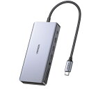 UGREENb[O[ mUSB-C IXX J[hXbgx2 / HDMIx2 / DisplayPort / LAN / 3.5mm / USB-Ax4 / USB-Cx2] USB PDΉ 100W hbLOXe[V O[ UGR-OT-000017 [USB Power DeliveryΉ]