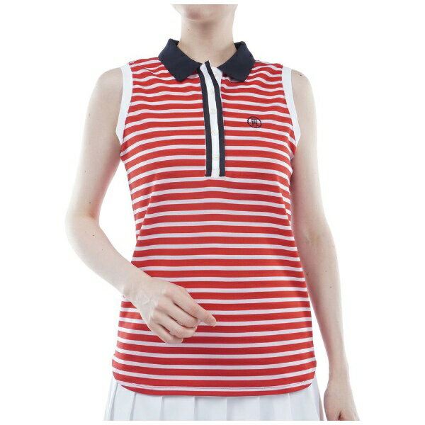 トミーヒルフィガー｜Tommy Hilfiger レディース ボーダー ノースリーブシャツ レッド THLA403 [レディース /Lサイズ]【返品交換不可】