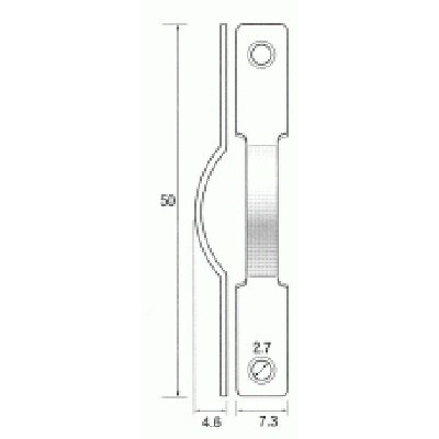 福井金属工芸｜fukui metal & craft D-6210　鉄板吊大2ッ穴平ひも用 500個入