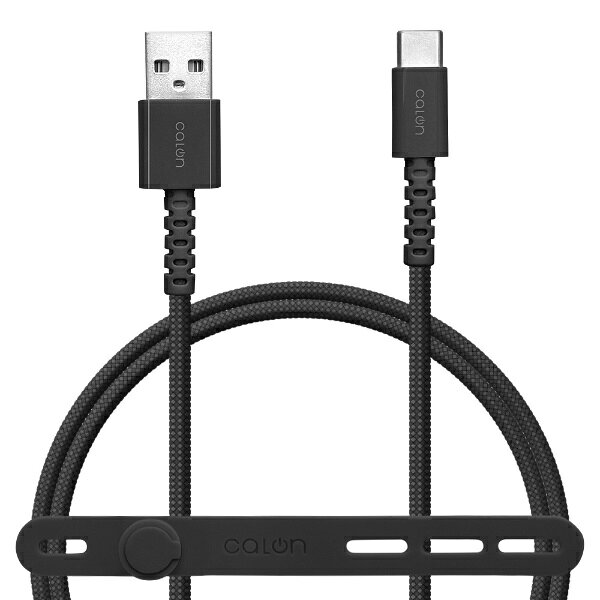 ラスタバナナ｜RastaBanana calon USB-A to Type-C 強靭ナイロンケーブル 1.0m チャコールグレー R10CAAC3A04CGRY [USB-A ⇔ USB-C]