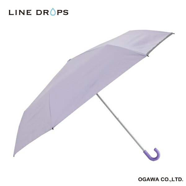 小川｜Ogawa キッズ 折りたたみ傘 LINEDROPS パープル LD-KPS-55M PP 晴雨兼用傘 /子供用 /55cm