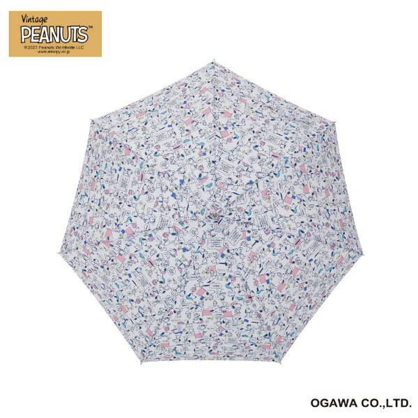 小川｜Ogawa 長傘 スヌーピー ビンテージ ピーナッツ いっぱい 24OPC-SN-5 [雨傘 /レディース /60cm]