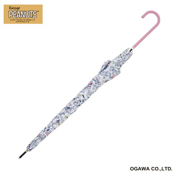 小川｜Ogawa 長傘 スヌーピー ビンテージ ピーナッツ いっぱい 24OPC-SN-5 [雨傘 /レディース /60cm]