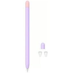 アイキューラボ｜iQ Labo Apple Pencil(第2世代)用 シリコンカバー ツートンカラー 3点セット ラベンダー APEN2-SL2C-RV