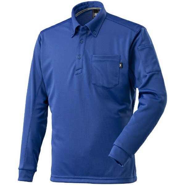 mizuno｜ミズノ ワークボタンダウンポロシャツ(長袖)[ユニセックス] 4XL-8 25：ブルー F2JA118125