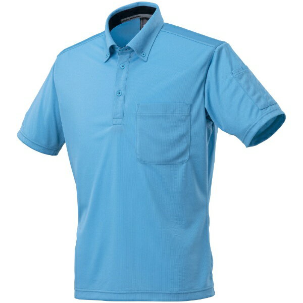 mizuno｜ミズノ ナビドライワークボタンダウンポロシャツ(半袖)[ユニセックス] 4XL-8 19：サックス F2JA218419