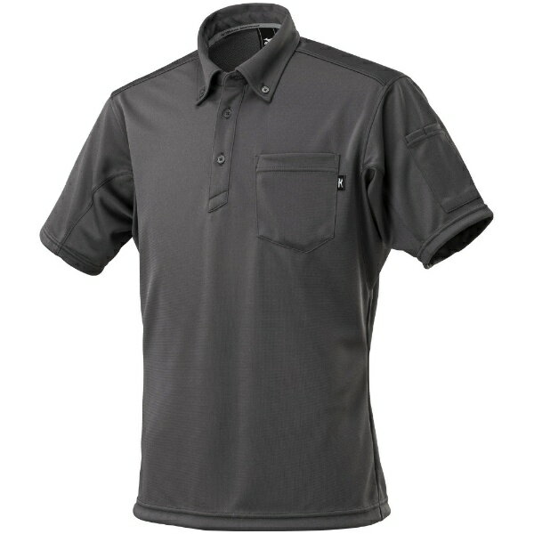 mizuno｜ミズノ ワークボタンダウンポロシャツ(半袖)[ユニセックス] 2XL 07：チャコールグレー F2JA118007