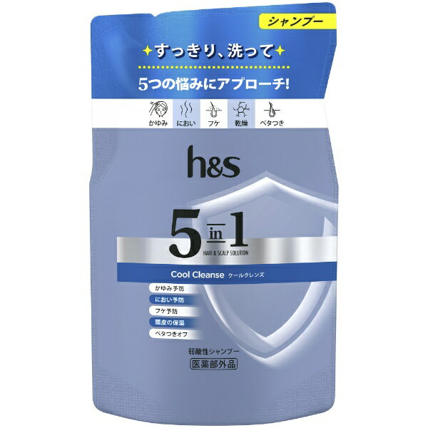 P&G｜ピーアンドジー h＆s（エイチアンドエス）5 in 1 クールクレンズシャンプー つめかえ用 290g