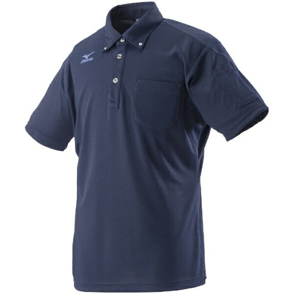 mizuno｜ミズノ ワークボタンダウンポロシャツ半袖[ユニセックス] 4XL-8 14：ネイビー C2JA818014