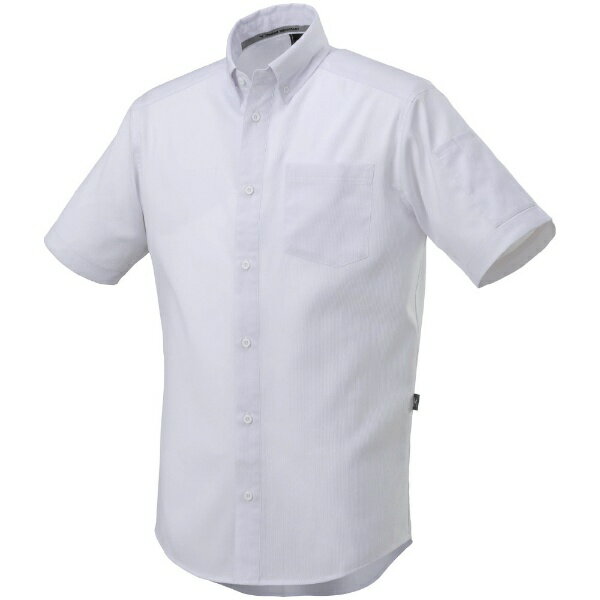 mizuno｜ミズノ 布帛ワークシャツ(半袖／制電素材)[ユニセックス] L 01：ホワイト F2JC158001