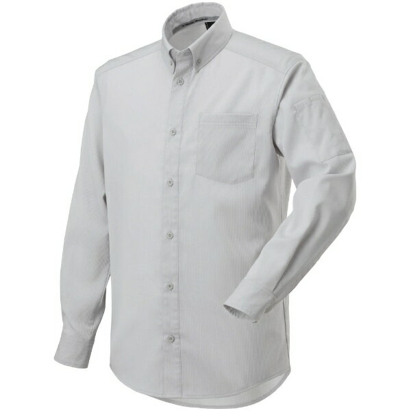 mizuno｜ミズノ 布帛ワークシャツ(長袖／制電素材)[ユニセックス] S 04：ライトグレー F2JC158104