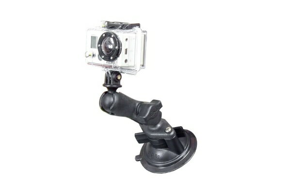 RAMMOUNTS｜ラムマウント GoProマウント＆ツイストロックサクションベースセット(標準アーム/プラ) 吸盤径83.8mm 1インチボール RAP-B-166-GOP1 RAP-B-166-GOP1