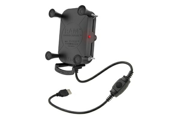RAMMOUNTS｜ラムマウント 防水ワイヤレス充電Xグリップ テザー付(最大15W出力) 1インチボール RAM-HOL-UN12WB-1 RAM-HOL-UN12WB-1
