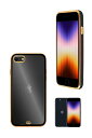 shizukawill｜シズカウィル iPhone 8 / 7 / SE（第3世代/第2世代） サイドメッキ クリアケース ブラック APIPSE2CL2BK