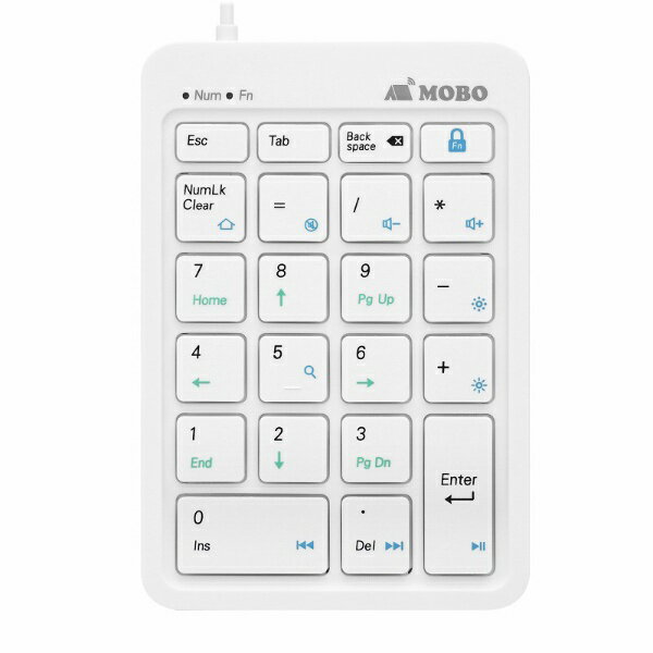 MOBO｜モボ テンキー TenkeyPad 2 Wired(Mac/Windows11対応) ホワイト AM-NPW22-WH [有線 /USB]
