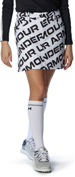 アンダーアーマー｜UNDER ARMOUR レディース ニット プリント スカート (Lサイズ/White×Black×White) 1384974 White×Black×White 1384974 [レディース /Lサイズ]【返品交換不可】