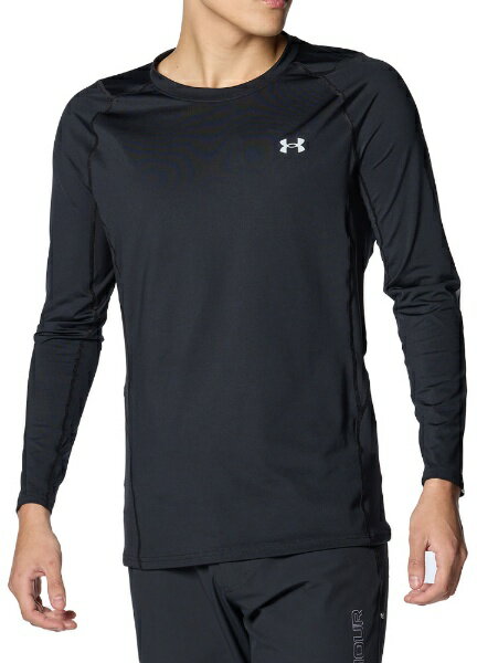 アンダーアーマー｜UNDER ARMOUR メンズ ヒートギア フィッティド ノベルティ ロングスリーブ クルーネック シャツ (2XLサイズ/Black×Mod Gray) 1384825 Black×Mod Gray 1384825 [メンズ /2XLサイズ]【返品交換不可】