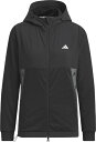 アディダス｜adidas レディース ファブリックミックスストレッチ フーディー(Lサイズ/ブラック ...