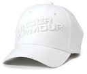 アンダーアーマー｜UNDER ARMOUR メンズ ドライバー ノベルティ アジャスタブル キャップ (Onesize/White×White) 1384846 White×White 1384846【返品交換不可】