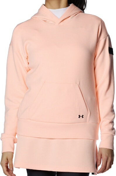 アンダーアーマー｜UNDER ARMOUR レディース ソフトニット プルオーバー フーディー (Lサイズ/Peach Frost×Black) 1384965 Peach Frost×Black 1384965【返品交換不可】