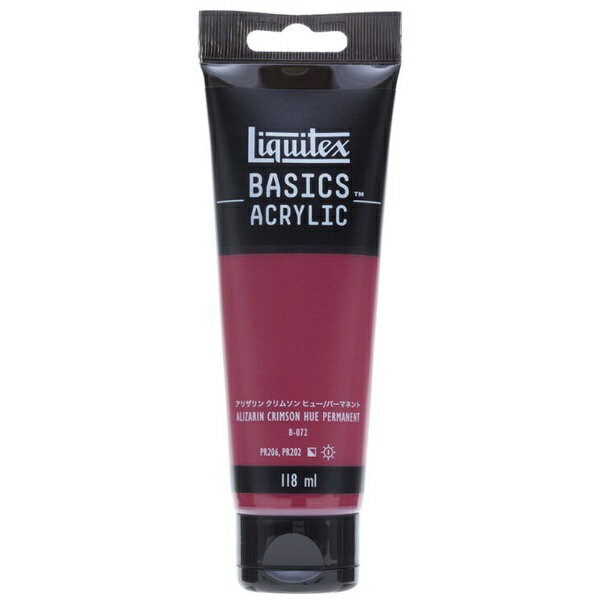 リキテックス｜Liquitex ベーシックス アクリル絵具 118ml アリザリン クリムソン ヒュー/パーマネント B-072