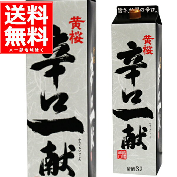 送料無料 黄桜 辛口一献 パック 3L×4本(1ケース) 日本酒 清酒 3000ml 京都府 伏見 日本【送料無料※一部地域は除く】