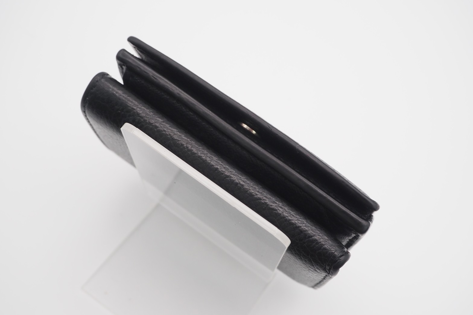 ☆安心の3大保証☆Bランク≪BALENCIAGAバレンシアガ/三つ折り財布≫594312キャッシュコンパクトウォレットブラックホワイト送料無料【中古】