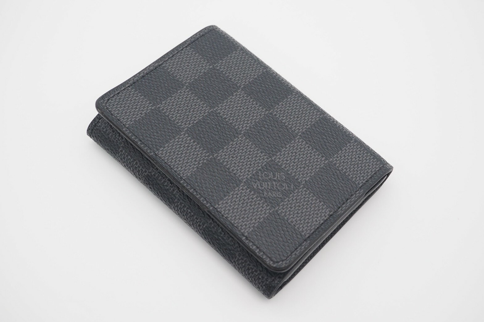 ☆安心の3大保証☆ABランク≪LOUISVUITTONルイヴィトン/二つ折りカードケース≫N63338ダミエグラフィットアンヴェロップカルトドゥヴィジットブラック美品送料無料【中古】