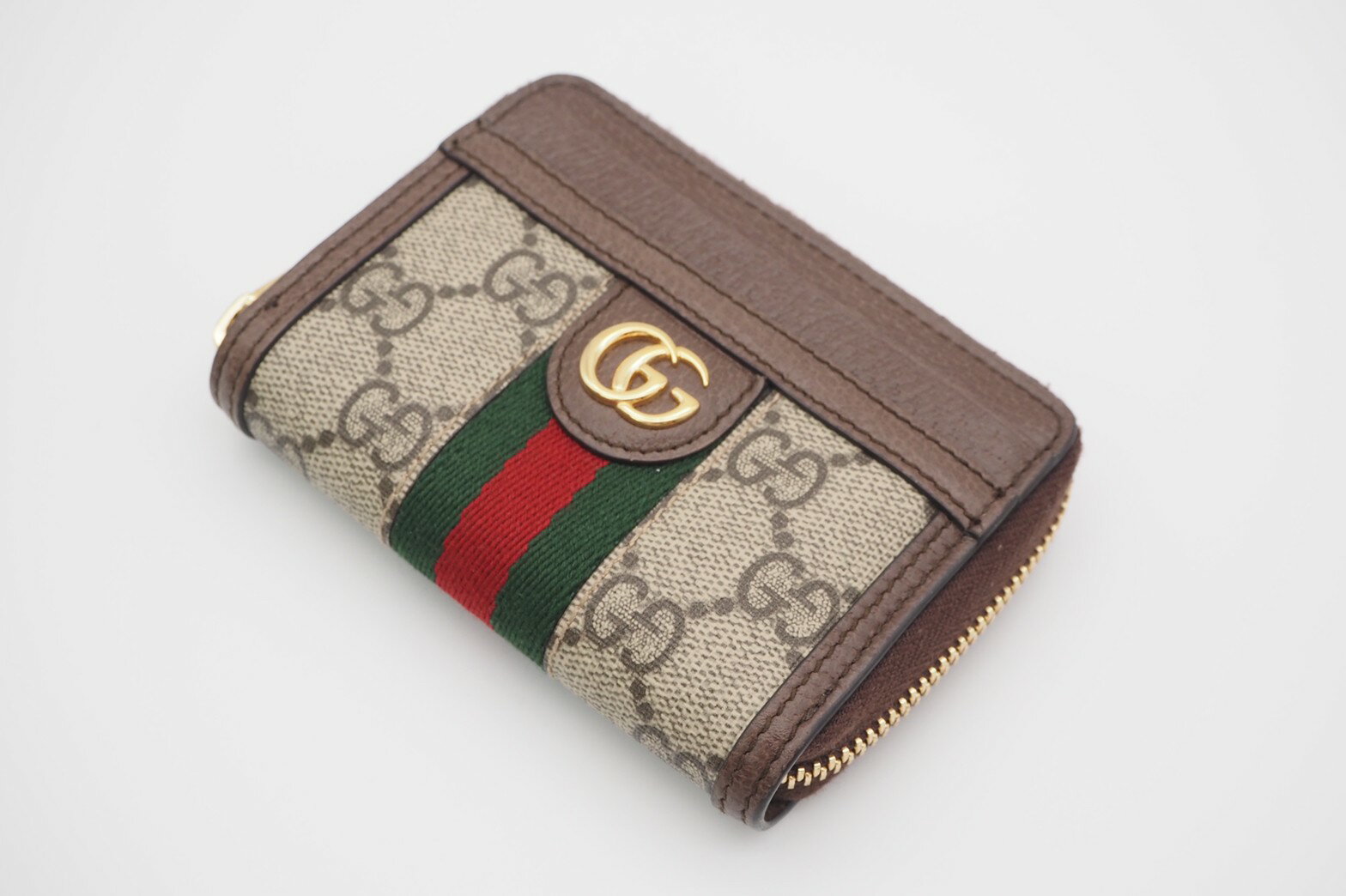 ☆安心の3大保証☆ ABランク ≪GUCCI グッチ/コインケース≫ 658552 オフィディア GGロゴ カードケース ウォレット ベージュ ブラウン グリーン レッド 極美品 送料無料【中古】